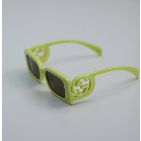 NEW Gucci Sunglasses GG1325S 007 Acid Yellow Brown Unisex Authentic - Picture 6 of 9